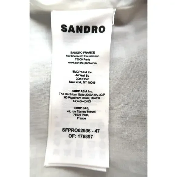 SANDRO PARIS Linen Blend Floral Tiered Mini Dress Net-A-Porter 38 6 M $520 - Picture 12 of 14